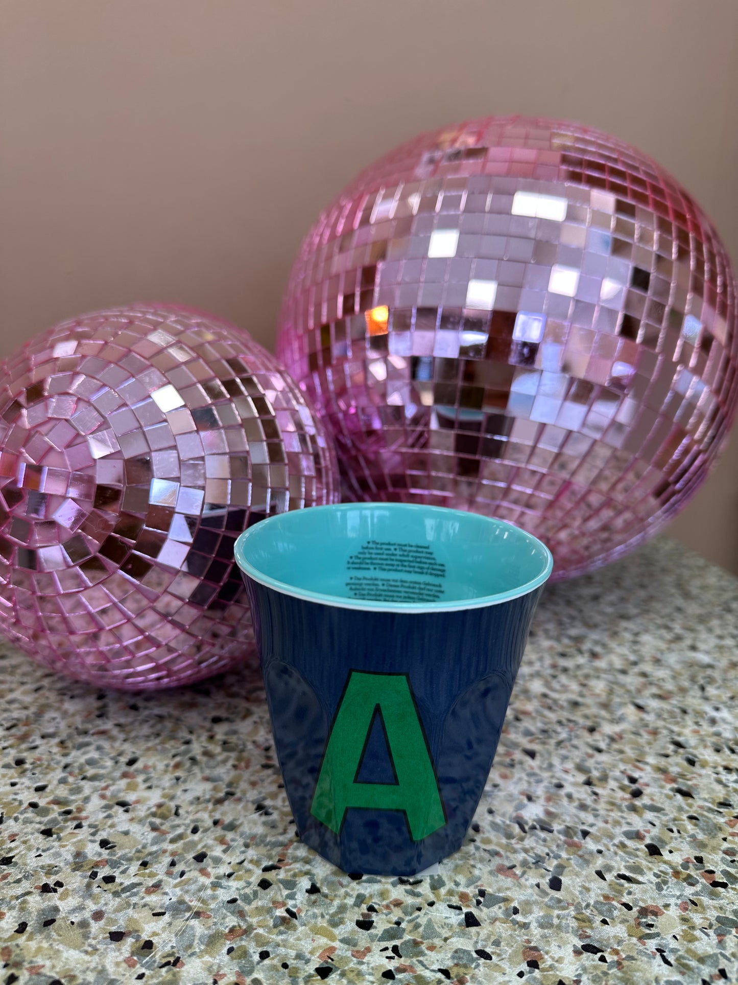 Gobelet alphabet 🦋(bleu)